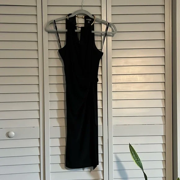 kensie black and gold dress Kensie Black Backless Midi Dress - US 0 main image 0